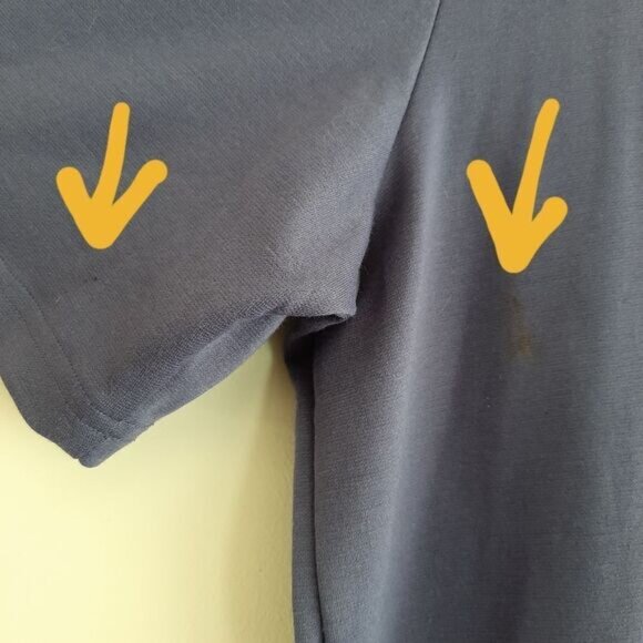 LENNIE Scoop Neck Midi Length Dress Soft Fabric Blue / Purple Sz XL Flawed - Picture 12 of 12